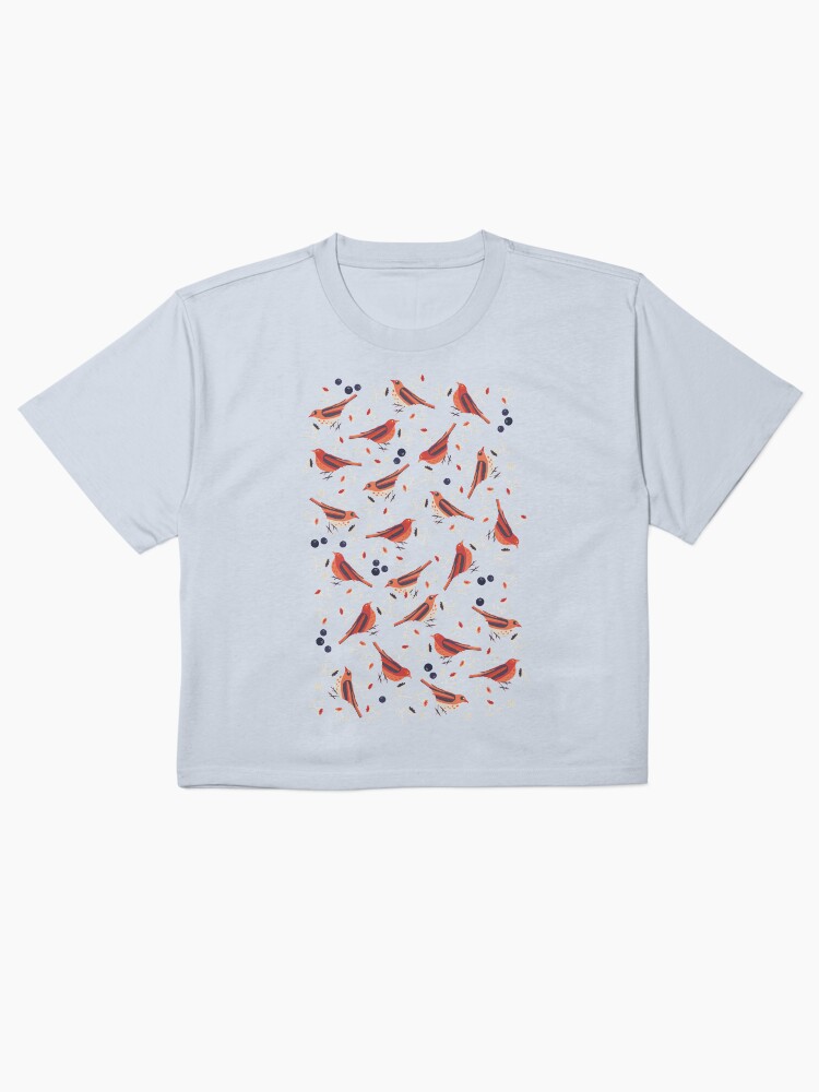 Thumbnail 2 of 4, Boxy T-Shirt, Bluebirds designed and sold by Kakel.