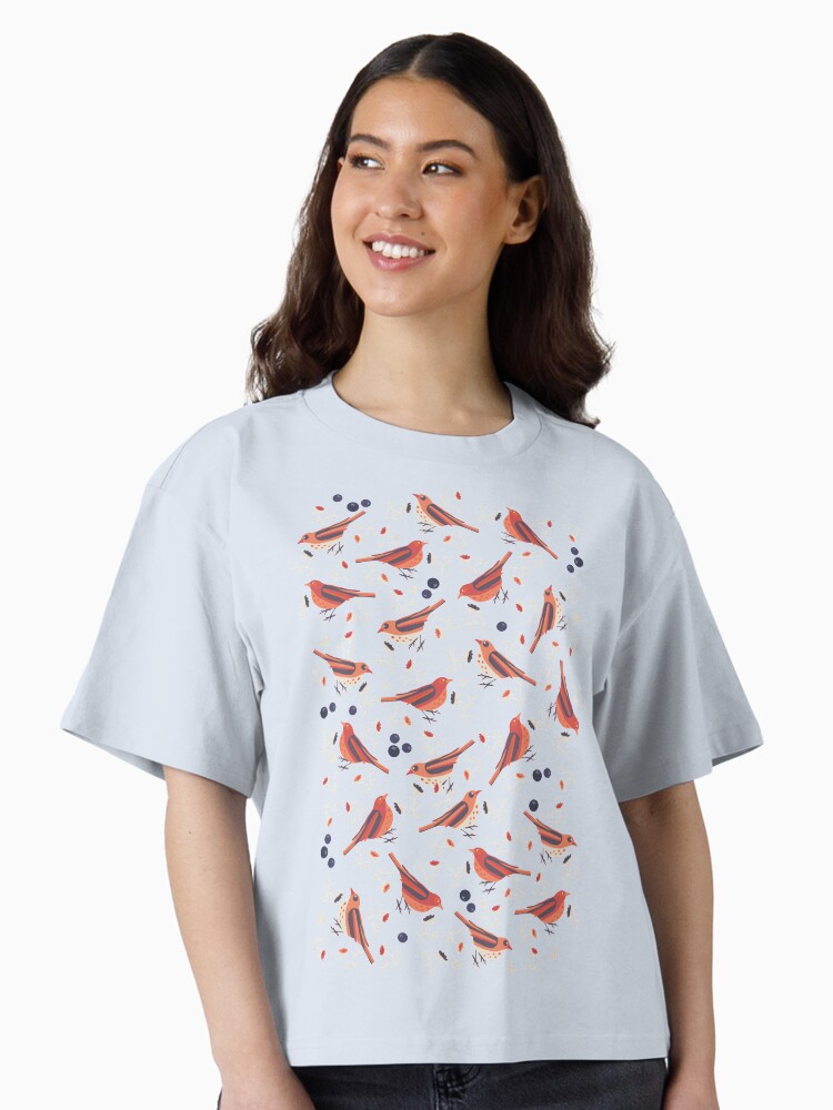 Thumbnail 1 of 4, Boxy T-Shirt, Bluebirds designed and sold by Kakel.