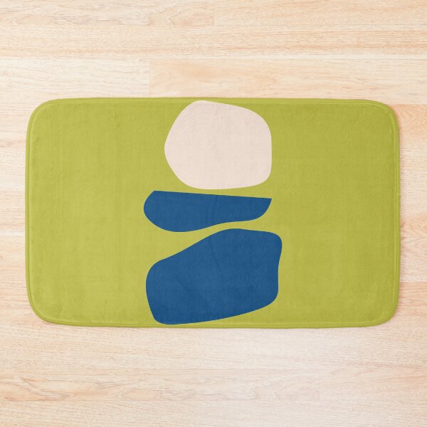 Item preview, Organic Abstract Shapes in Chartreuse and Blue designed and sold by JuneJournal.