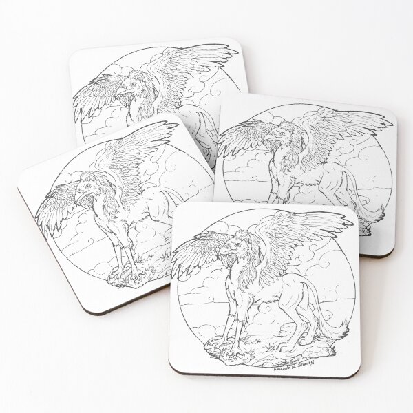 Item preview, Gryphon Perched  designed and sold by Amanda Stanley.