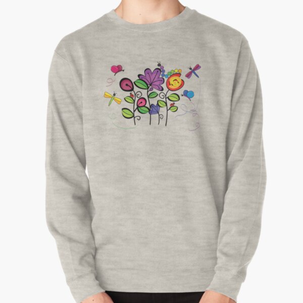 bugs in the meadow Pullover Sweatshirt