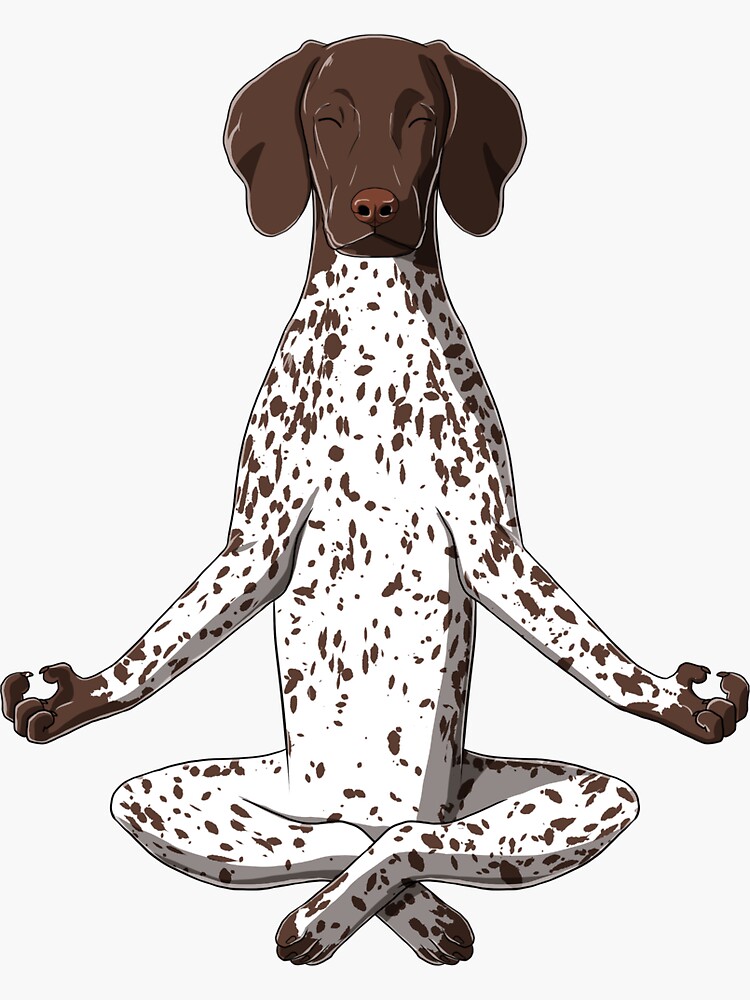 "Yoga German Shorthair Pointer" Sticker for Sale by alwedesigns