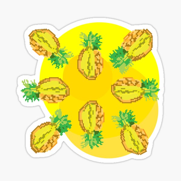 Pineapple - pixelated art Sticker