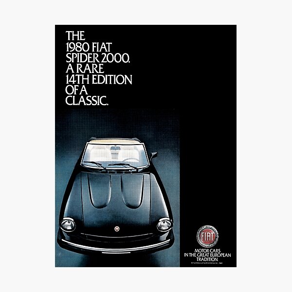 FIAT SPIDER 2000 (1980) Photographic Print