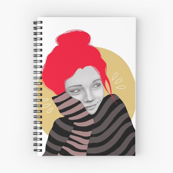 Item preview, The red haired girl in love, illustration designed and sold by Otemplebleu.
