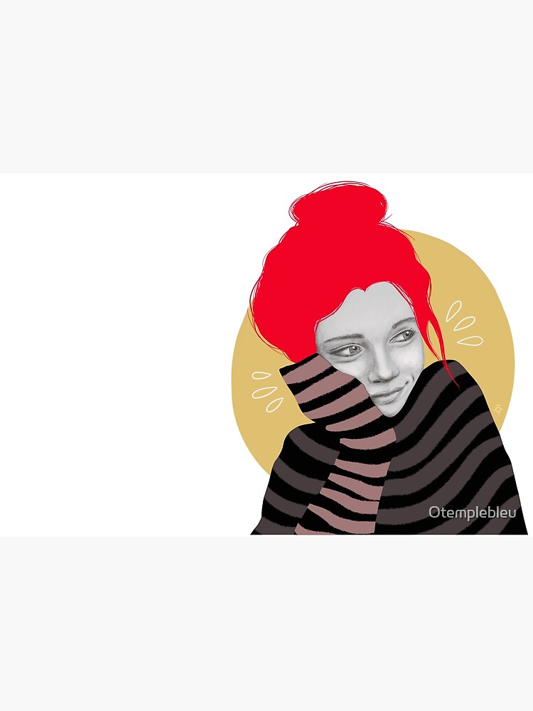 The red haired girl in love, illustration by Otemplebleu