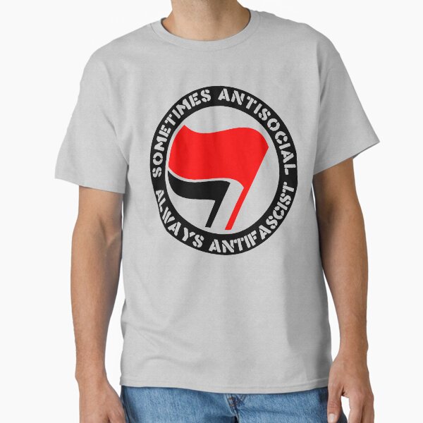 Item preview, Sometimes Antisocial, Always Antifascist - Antifa, Socialist, Leftist designed and sold by SpaceDogLaika.