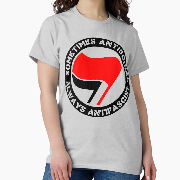 Item preview, Manchmal asozial, immer antifaschistisch - antifaschistisch, sozialistisch, links designed and sold by SpaceDogLaika.