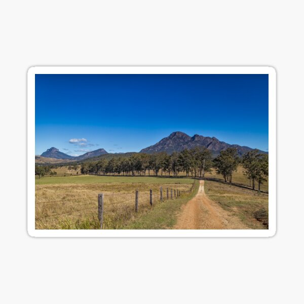 A view of Triple Peaks Sticker