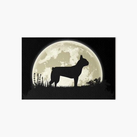 Item preview, Boston Terrier Silhouette in Front of Moon designed and sold by mivanjanko.