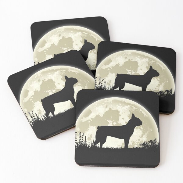 Item preview, Boston Terrier Silhouette in Front of Moon designed and sold by mivanjanko.