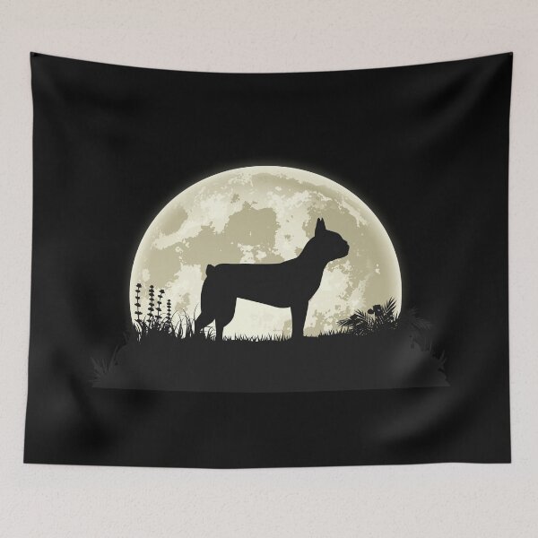 Item preview, Boston Terrier Silhouette in Front of Moon designed and sold by mivanjanko.