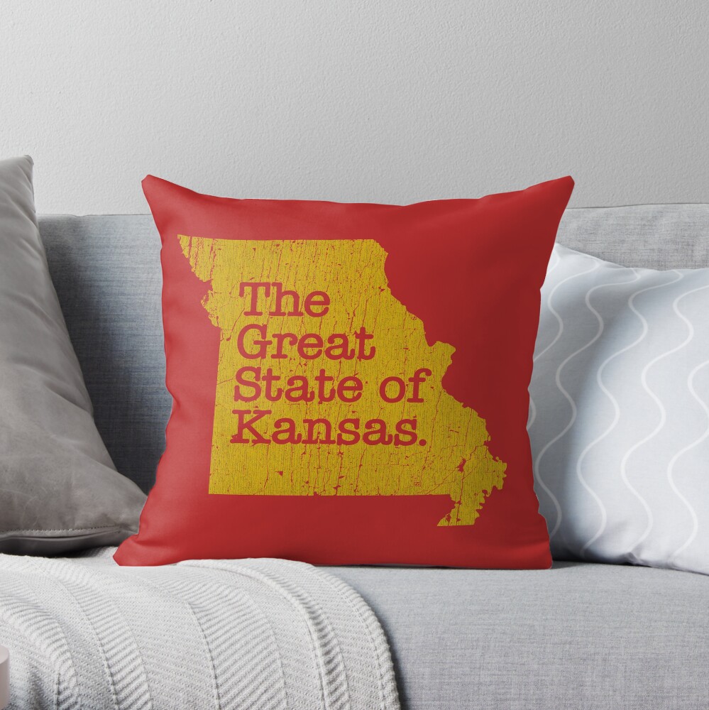 The Great State of Kansas Throw Pillow