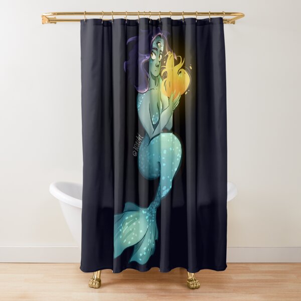 Lonly Mermaid Shower Curtain
