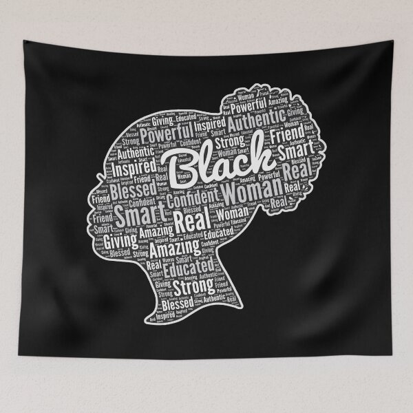Item preview, Curly Afro Puff Words in Hair designed and sold by blackartmatters.