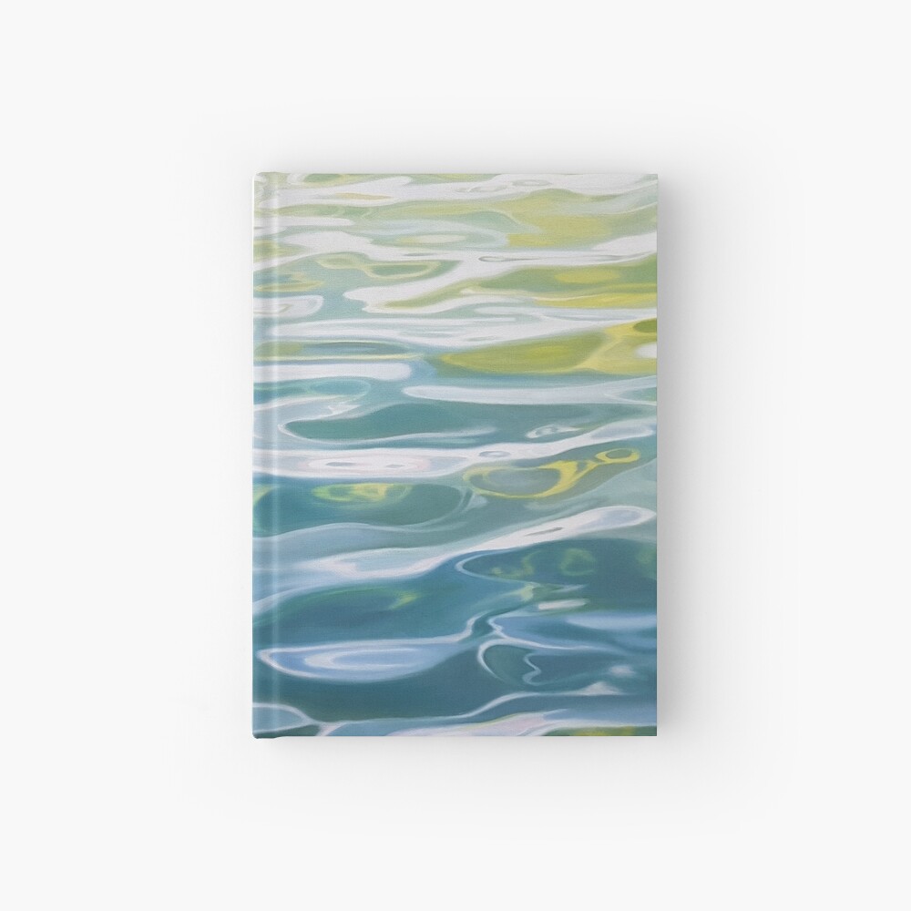 Shoreline - water painting Hardcover Journal