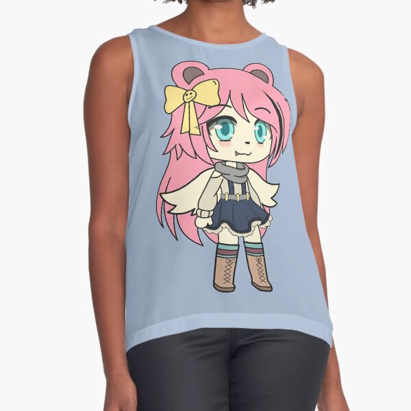 Gacha Life Series Karin The Strange Goth Girl With The Eye Patch Sleeveless Top By Pignpix Redbubble