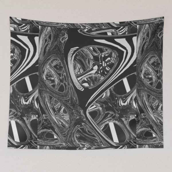 Item preview, Monochrome Alien Abstract Design  designed and sold by Paulele.