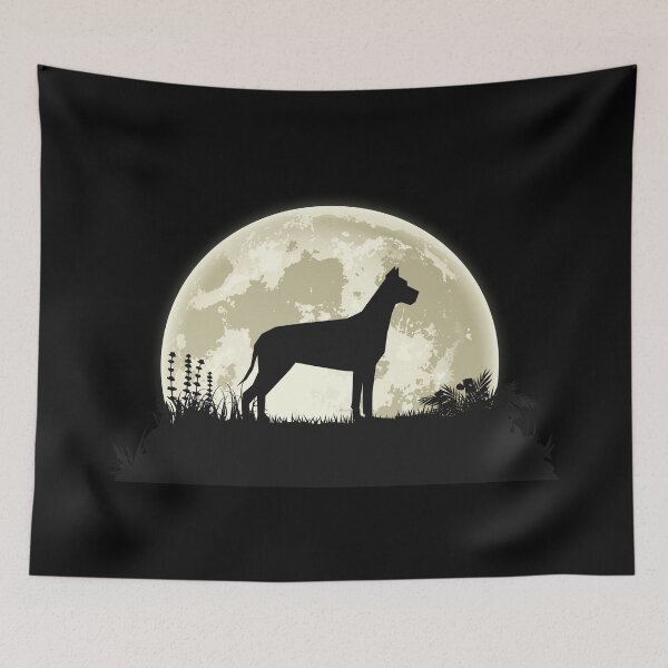 Item preview, Great Dane Silhouette in Front of Moon designed and sold by mivanjanko.