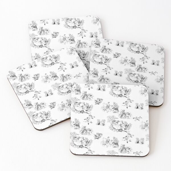 Item preview, Toile de Jouy - Bastien Bastienne Noir designed and sold by LettresandCo.
