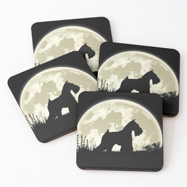 Item preview, Miniature Schnauzer Silhouette in Front of Moon designed and sold by mivanjanko.