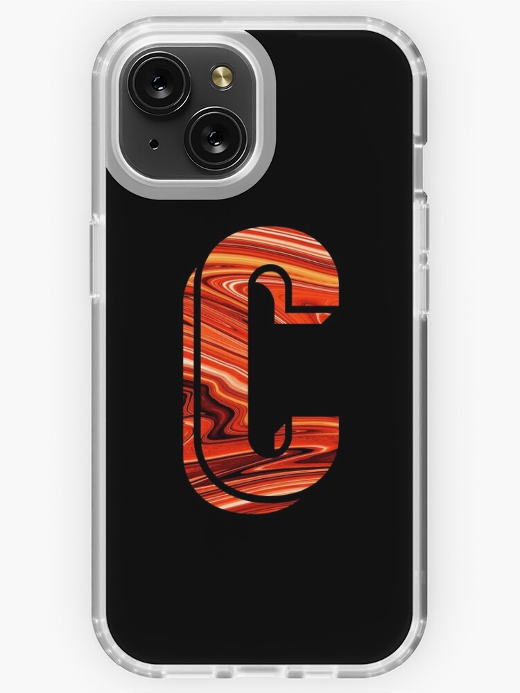 Letter C initial stickers alphabet sticker red color by gabyiscool iPhone  Case for Sale by gabyiscool