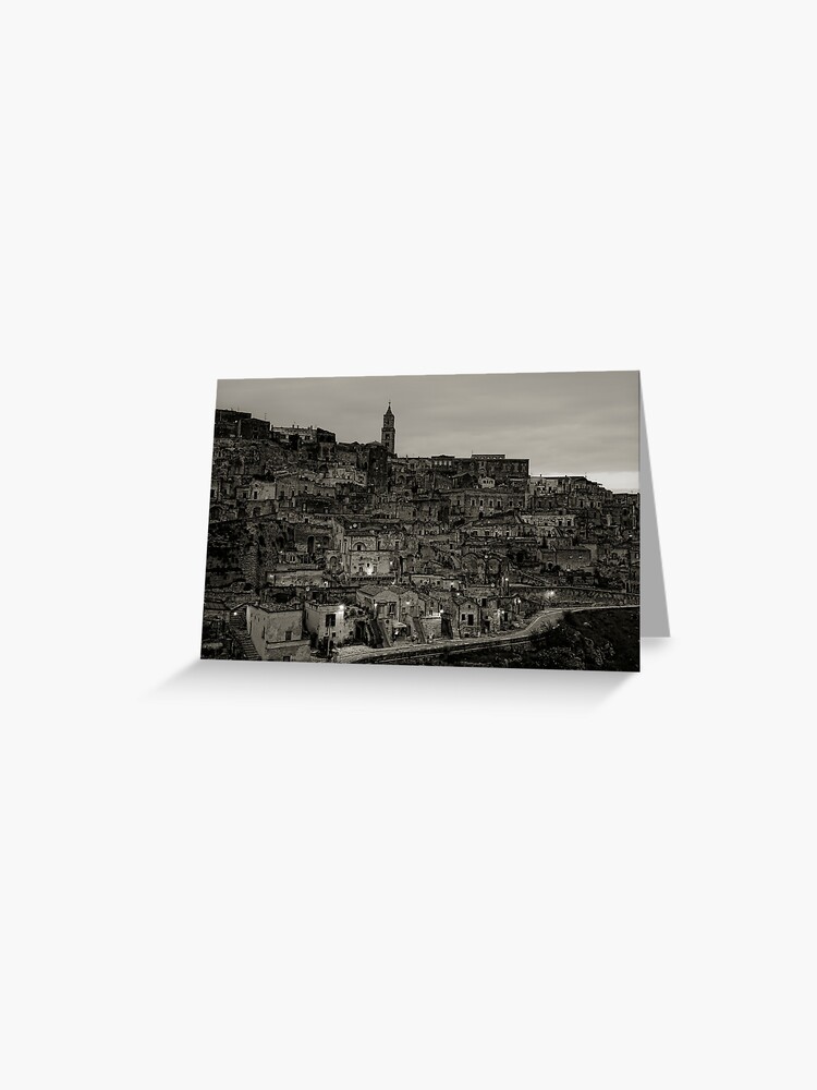 Thumbnail 1 of 2, Greeting Card, Sassi Evening, Matera, Basilicata, Italy designed and sold by AndyJones.