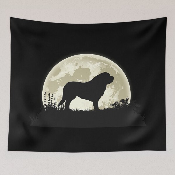 Item preview, St. Bernard Silhouette in Front of Moon designed and sold by mivanjanko.