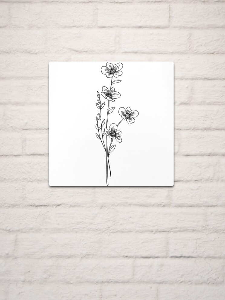 minimalist flower prints