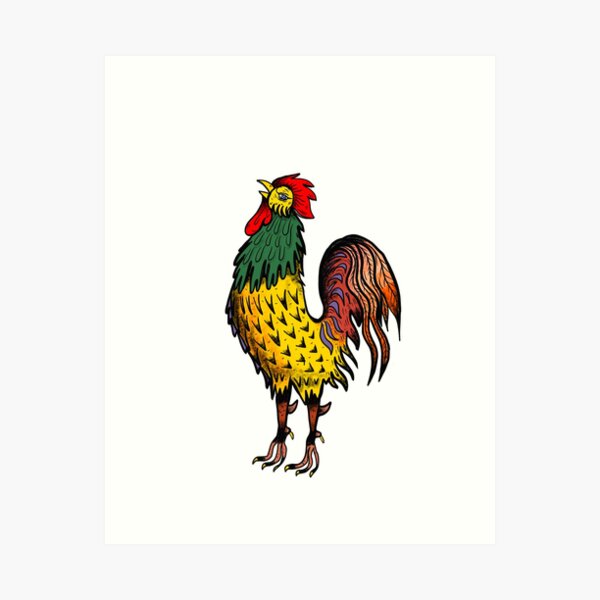Buy Red Rooster Tattoo Online In India  Etsy India