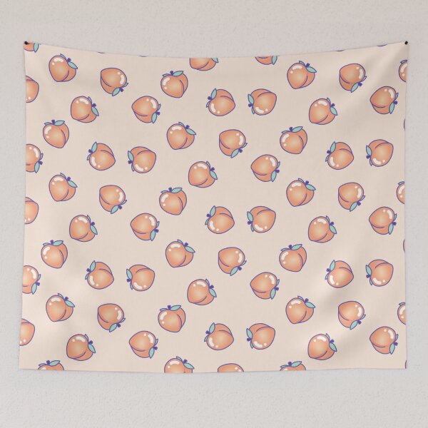 Item preview, Cute Shiny Peach Pattern designed and sold by NeonSpaceJunk.