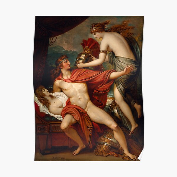 Achilles Lamenting The Death Of Patroclus Poster By Chuckshurley Redbubble