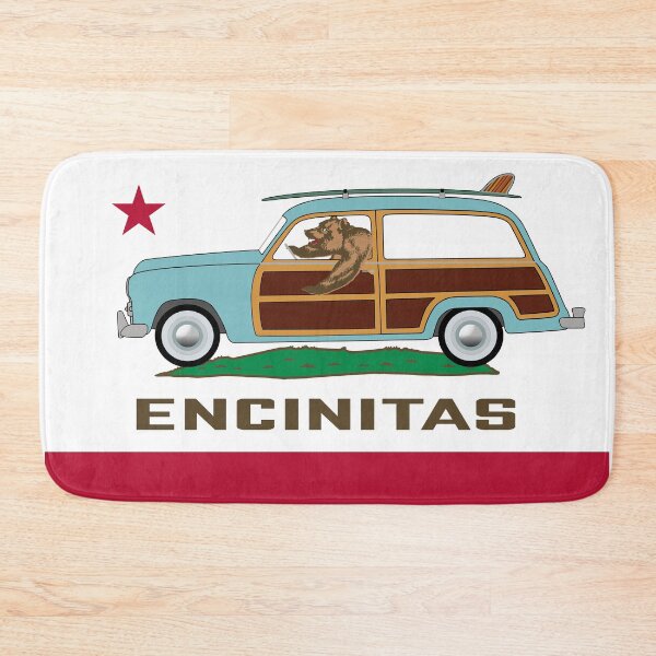 Item preview, Encinitas California State Woodie Flag designed and sold by Waves.
