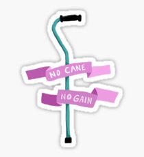 No Cane, No Gain Sticker
