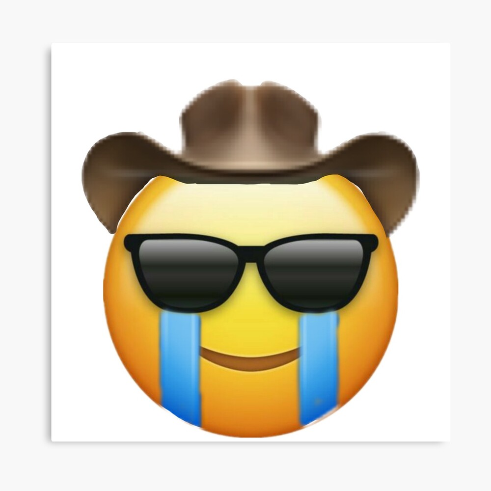 crying cowboy emoji Sticker