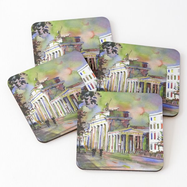 Item preview, Painting of Brandenburg Gate at sunset in the city of Berlin- Germany, Europe.  designed and sold by rfoxphoto.
