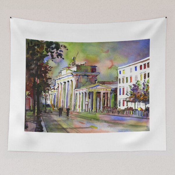 Item preview, Painting of Brandenburg Gate at sunset in the city of Berlin- Germany, Europe.  designed and sold by rfoxphoto.