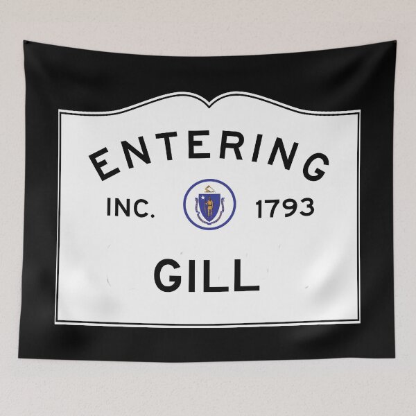 Item preview, Entering Gill Massachusetts - Commonwealth of Massachusetts Road Sign  designed and sold by NewNomads.