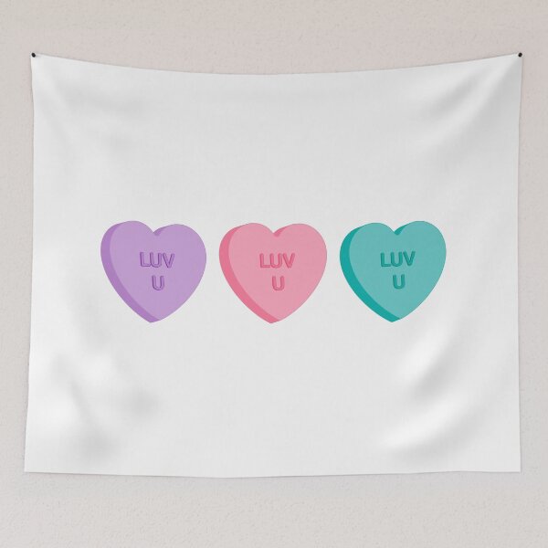 Item preview, Valentine's Day "Love You" Three Candy Hearts designed and sold by neatohollo.