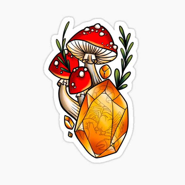 Scorpio Shrooms Sticker