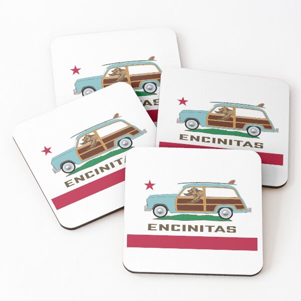 Item preview, Encinitas California State Woodie Flag designed and sold by Waves.