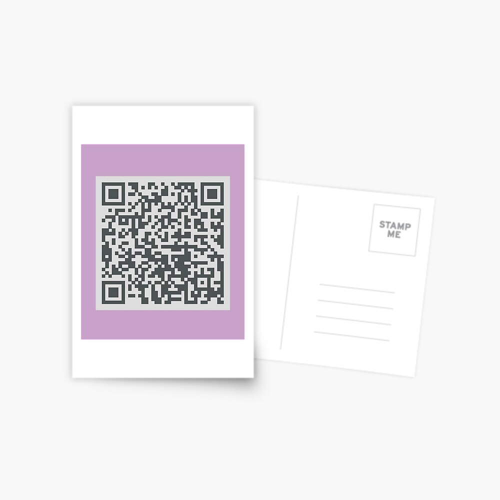 Rick Roll - QR Code Postcard for Sale by NikkiMouse82