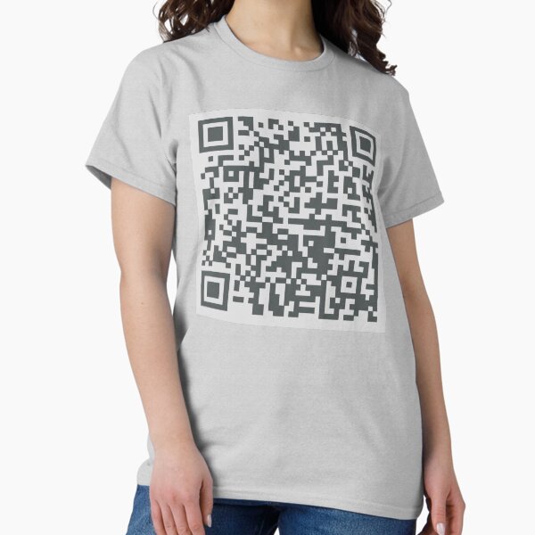 Artikel-Vorschau von Rick Roll QR Code T-shirt RickRoll'D Nie Gonna Geben Sie Up Lustige QR Code Streich, designt und verkauft von ravishdesigns.