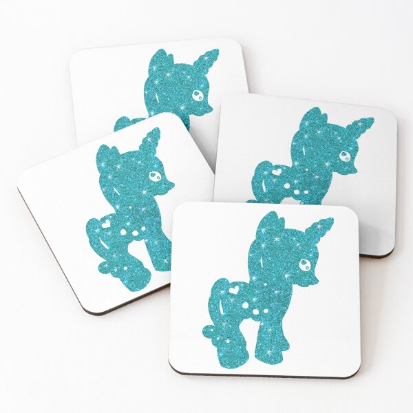 Aperçu de l'œuvre Petit cheval pailleté turquoise, licorne bleue, poney créée et vendue par kassandry31.