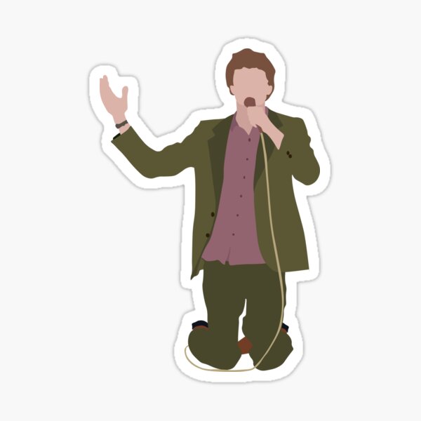 James on his knees Sticker