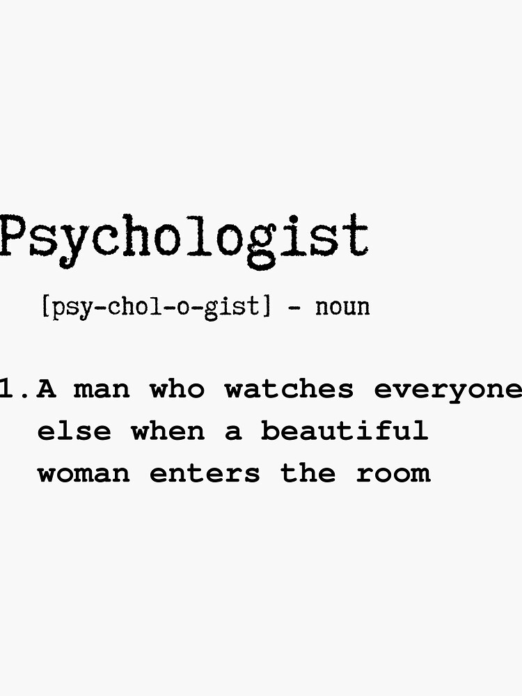 "Psychologist Definition" Sticker for Sale by NorepTees Redbubble