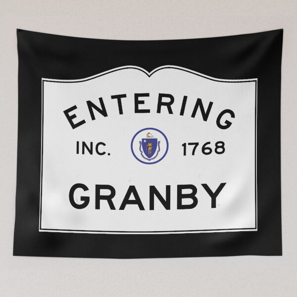 Item preview,  Entering Granby Massachusetts - Commonwealth of Massachusetts Road Sign  designed and sold by NewNomads.