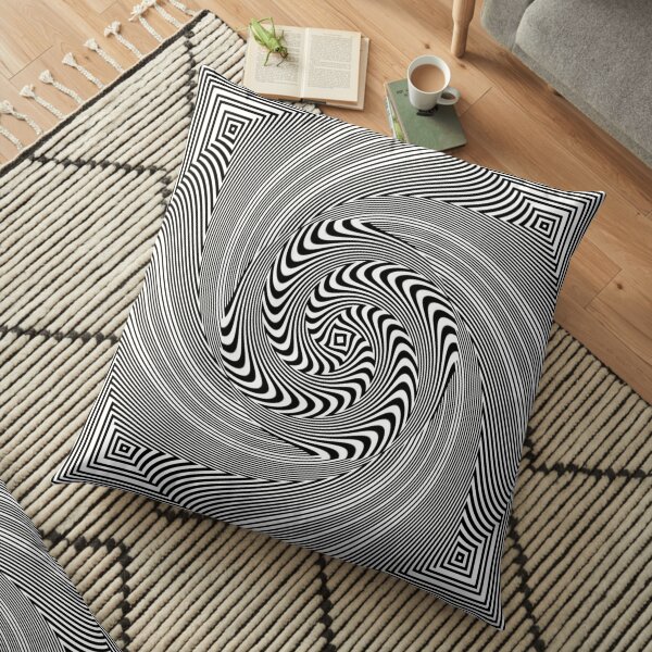 #Pattern, #vortex, #design, #abstract, geometry, creativity, illustration, hypnosis, spiral, intricacy, illusion Floor Pillow