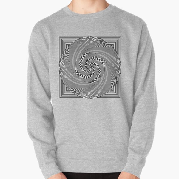 #Pattern, #vortex, #design, #abstract, geometry, creativity, illustration, hypnosis, spiral, intricacy, illusion Pullover Sweatshirt