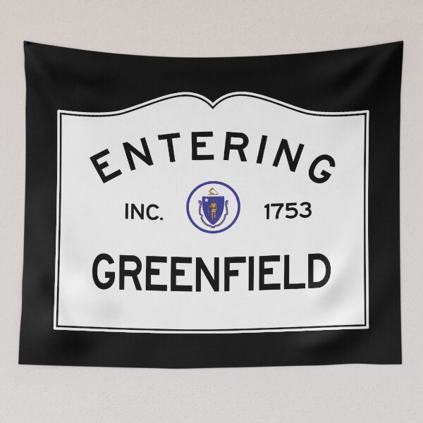 Item preview, Entering Greenfield Massachusetts - Commonwealth of Massachusetts Road Sign  designed and sold by NewNomads.